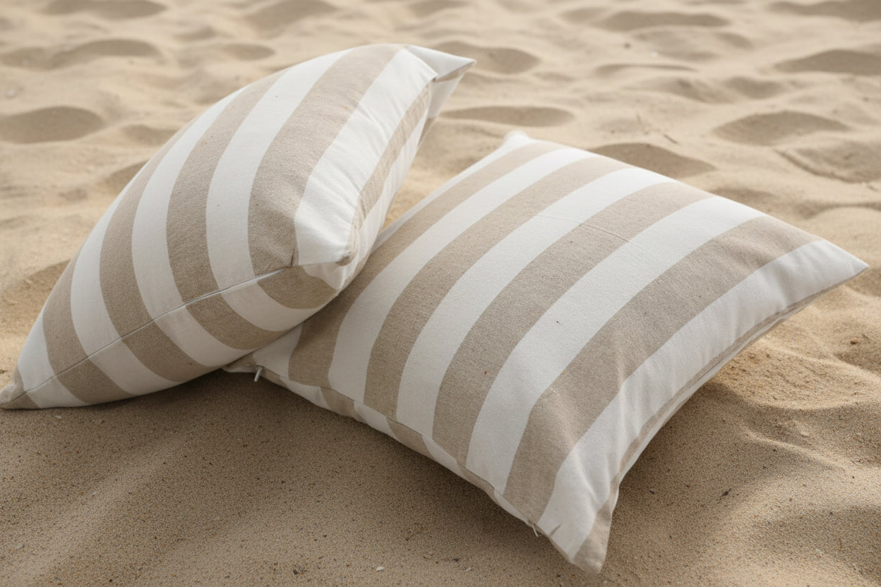 Beachside Striped Pillow Cover