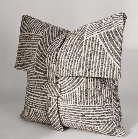 Grey Abstract Pillow