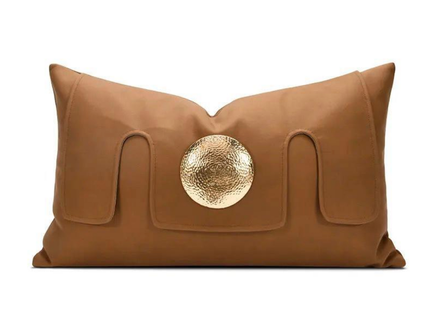 Tan Gold Plate Pillow