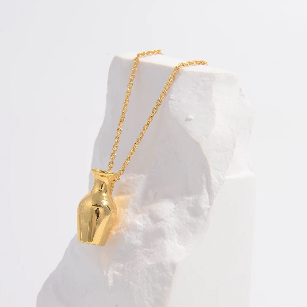 Gold Vase Necklace