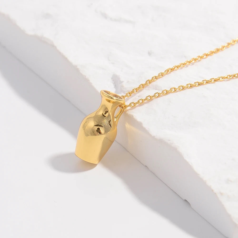 Gold Vase Necklace