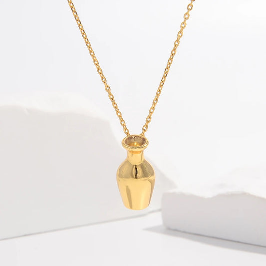 Gold Vase Necklace