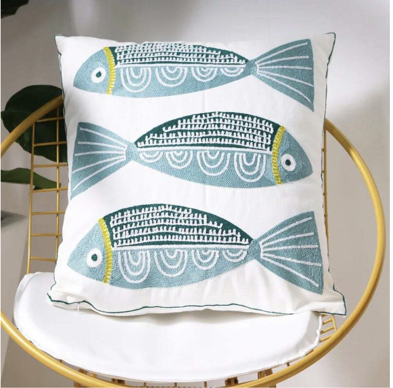 Feeling Fishy pillow 14×14 Indoor