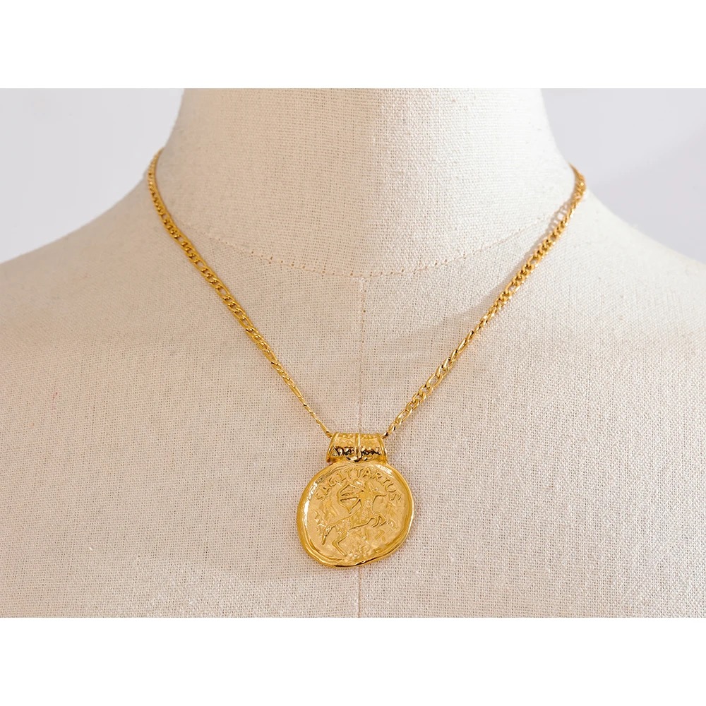 Horoscope necklace 16” gold